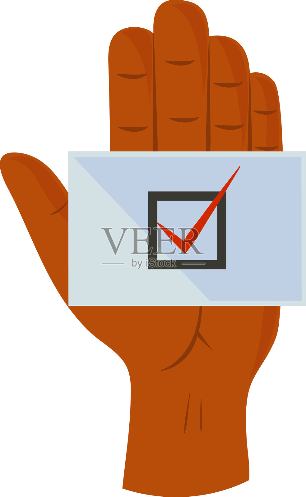 手里拿着选举纸设计元素图片