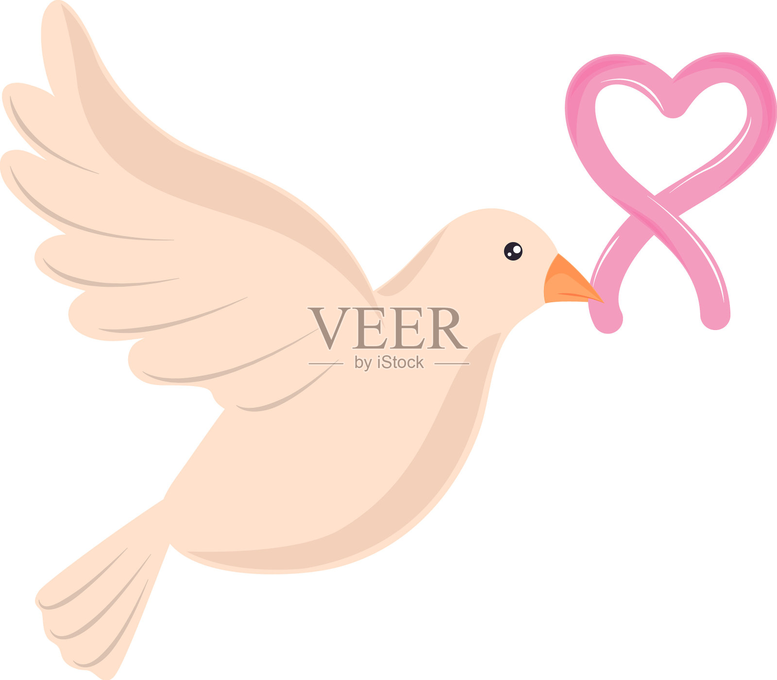 和平鸽彩带设计元素图片