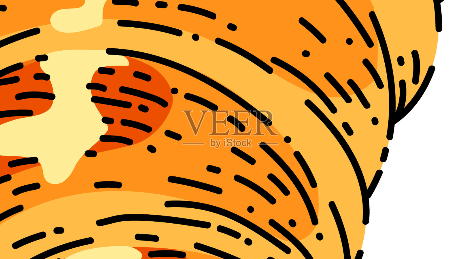 牛角面包手绘草图设计元素图片