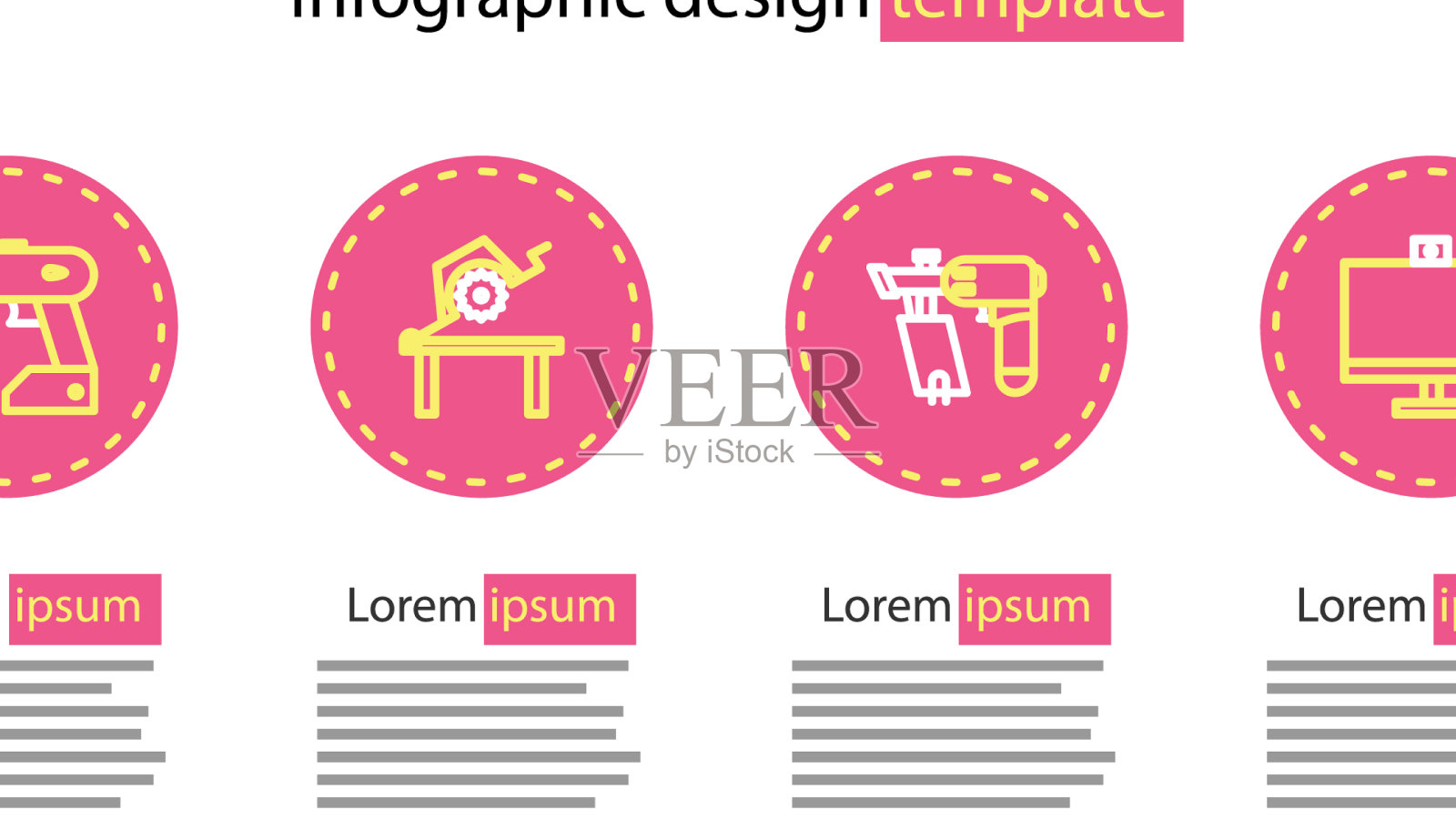 设置线钉枪电脑显示器表锯图标素材