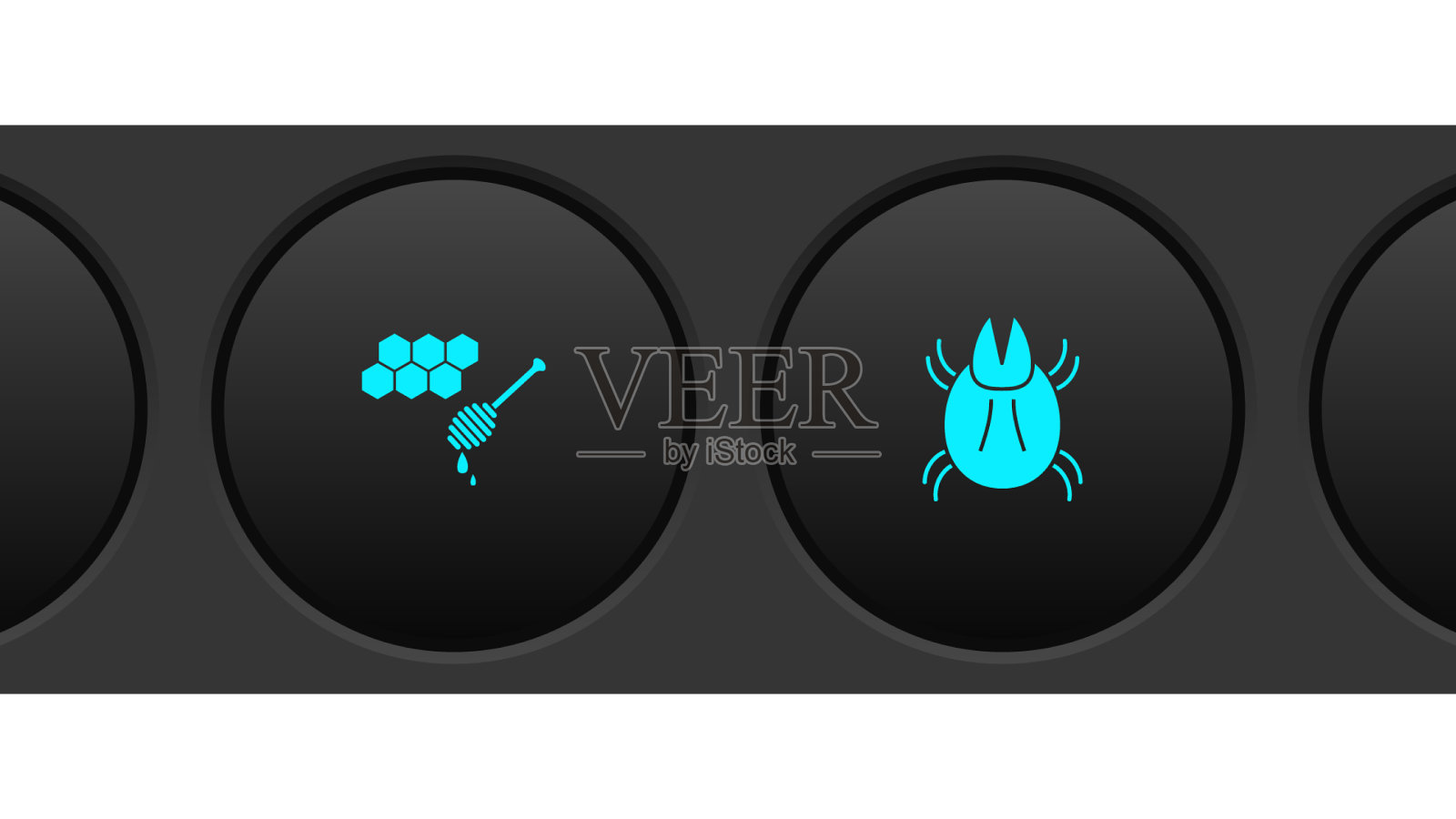 用蜂蜜勺将芸豆做成蜂窝状图标素材