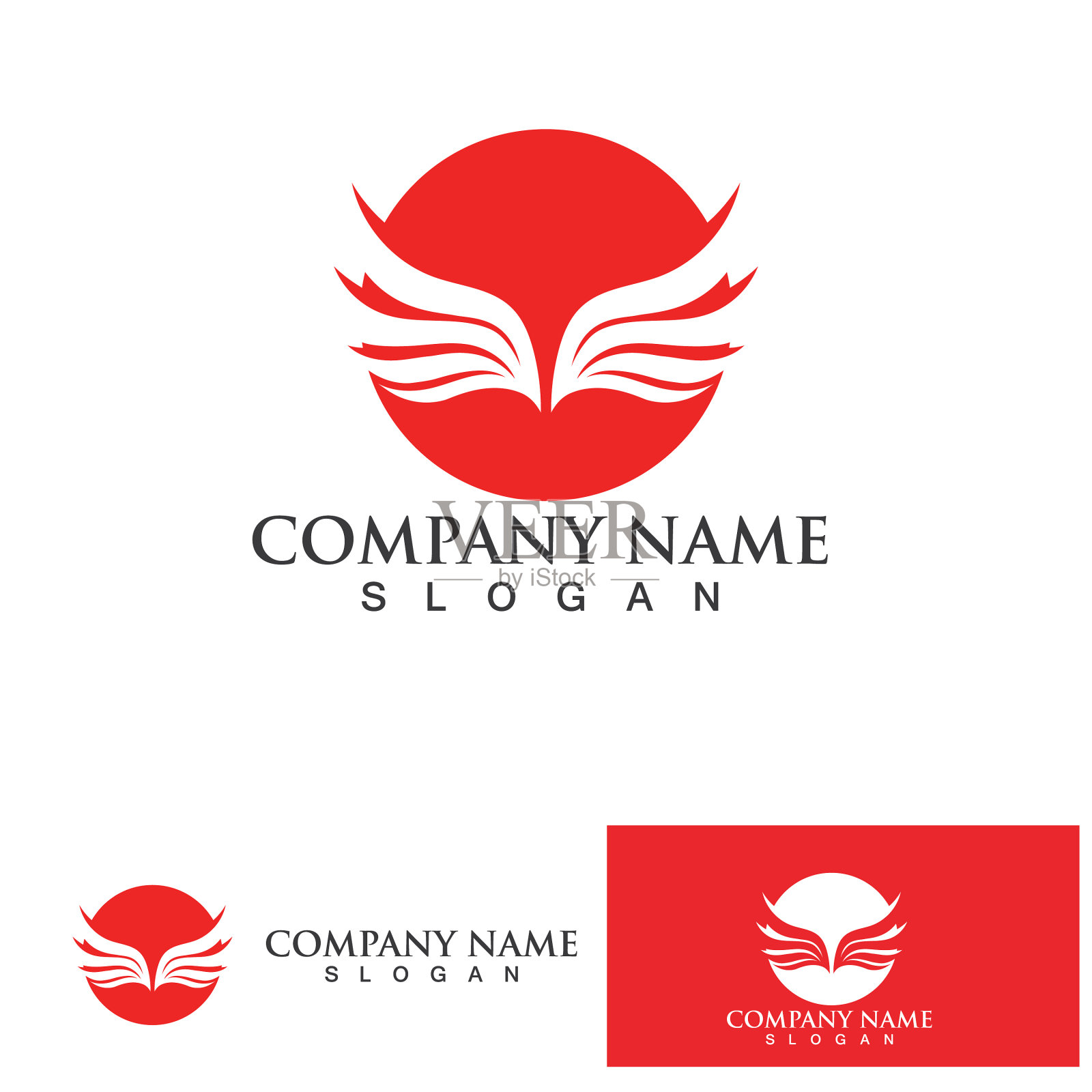 鸟标志图标设计模板插画图片素材