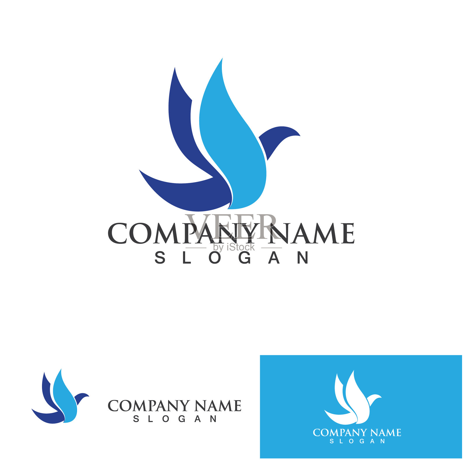 鸟标志图标设计模板插画图片素材