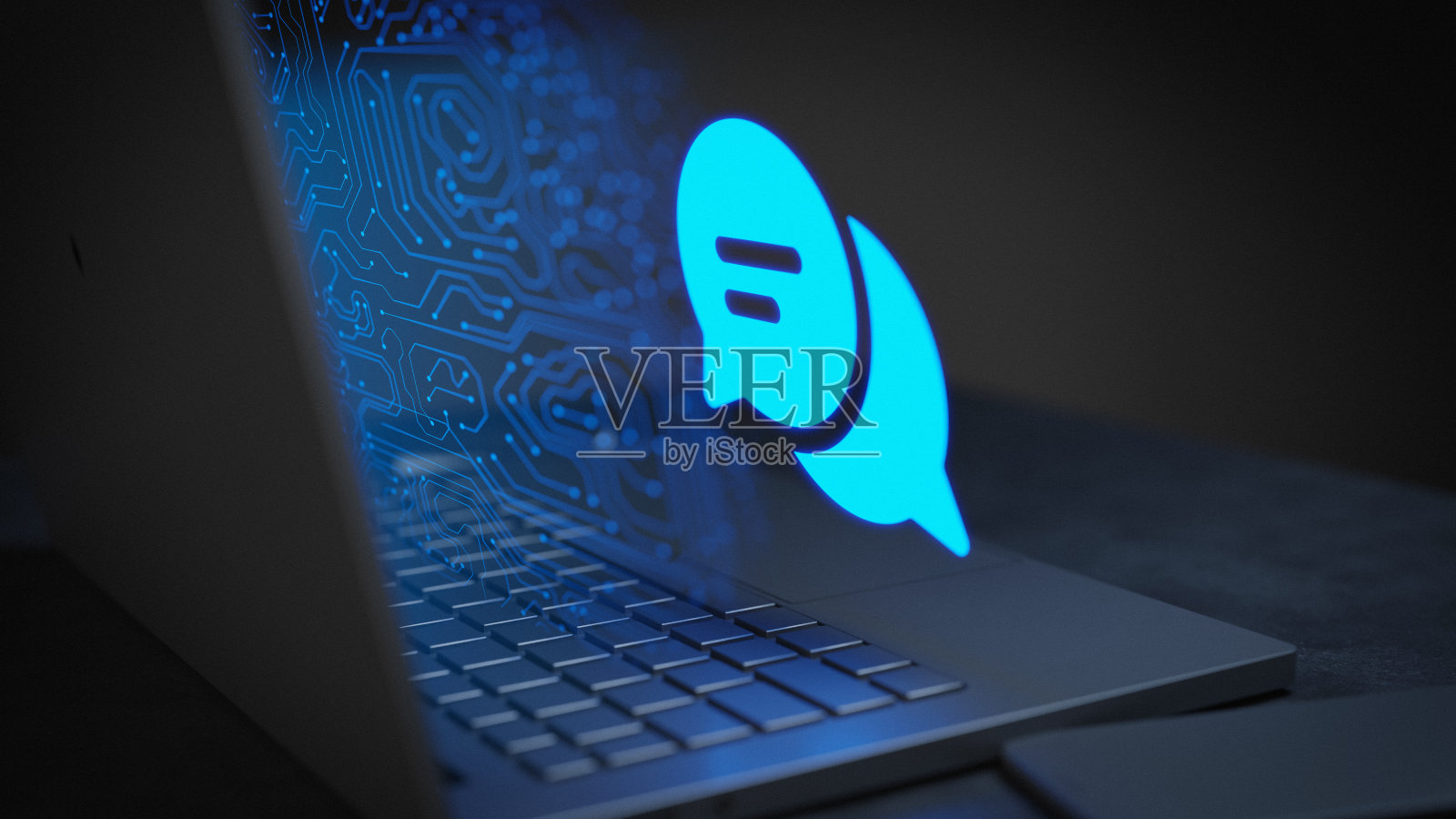 聊天数字技术概念沟通信息3D插图照片摄影图片