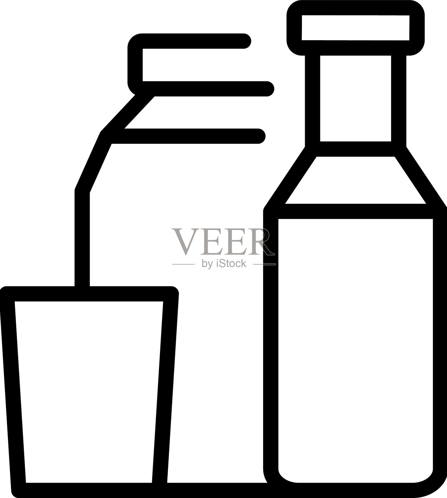 玻璃产品图标轮廓工厂窗口插画图片素材