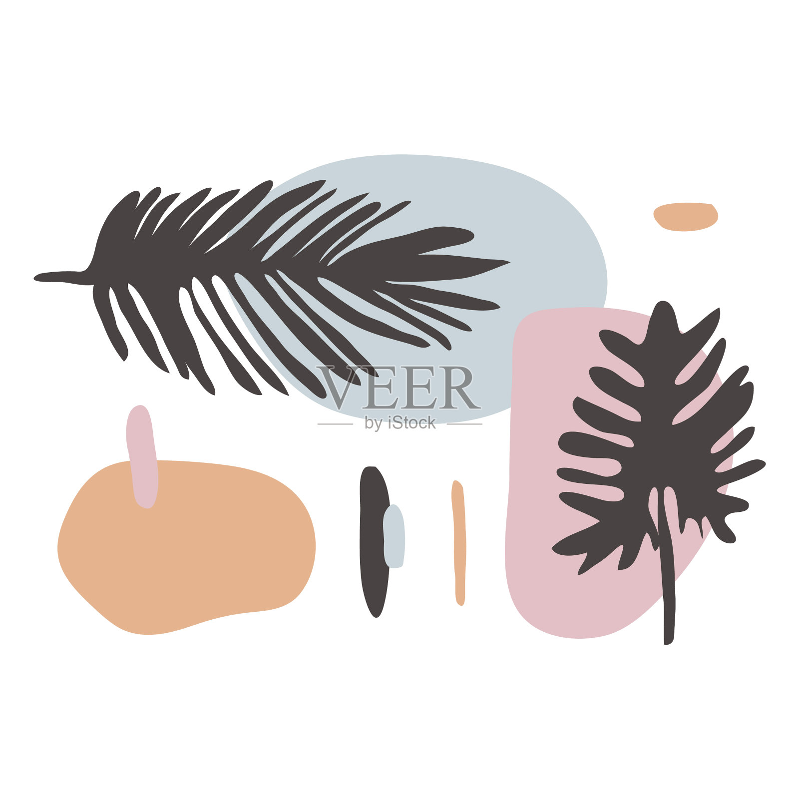 棕榈叶文摘设计元素图片