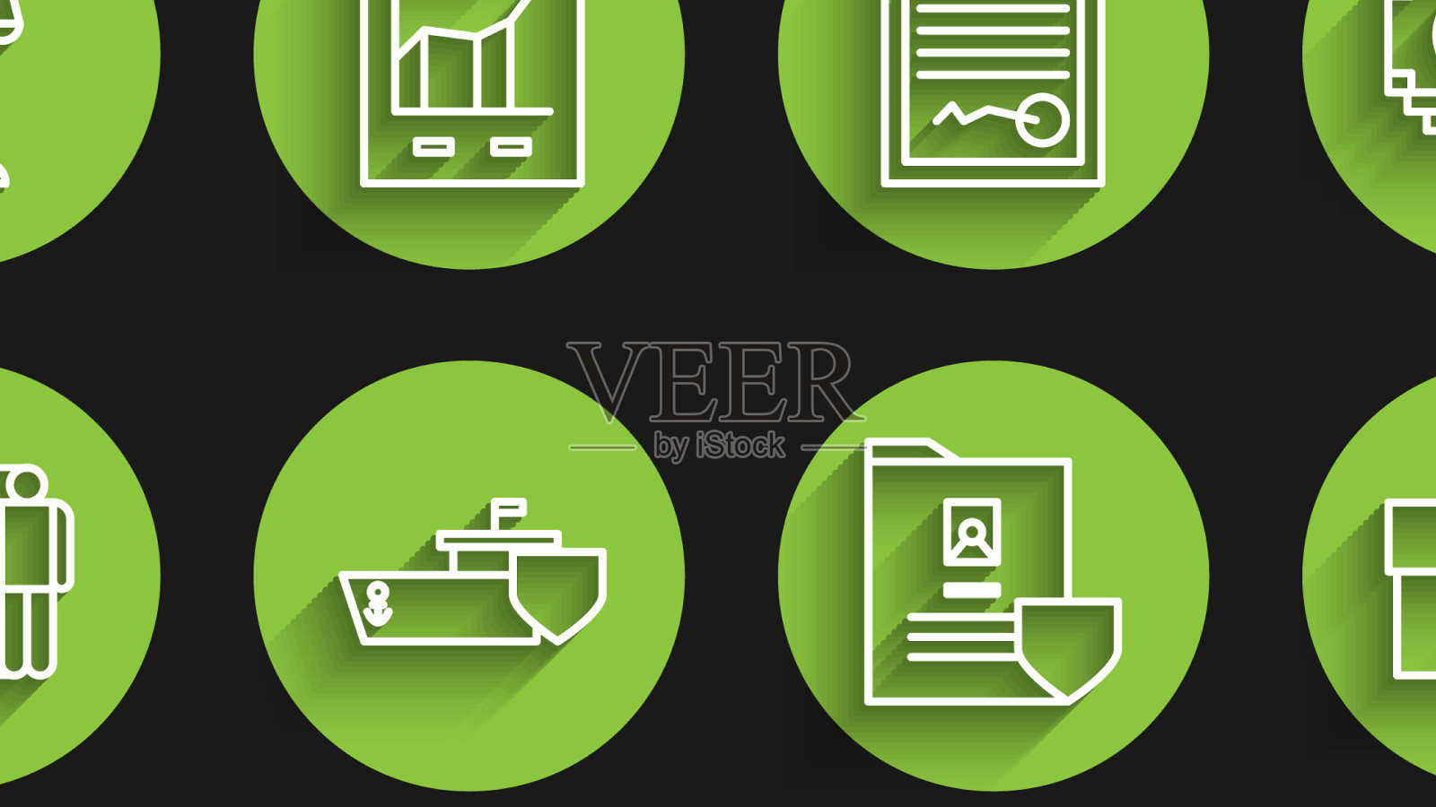 设置线钻石与盾文件文件和图标素材