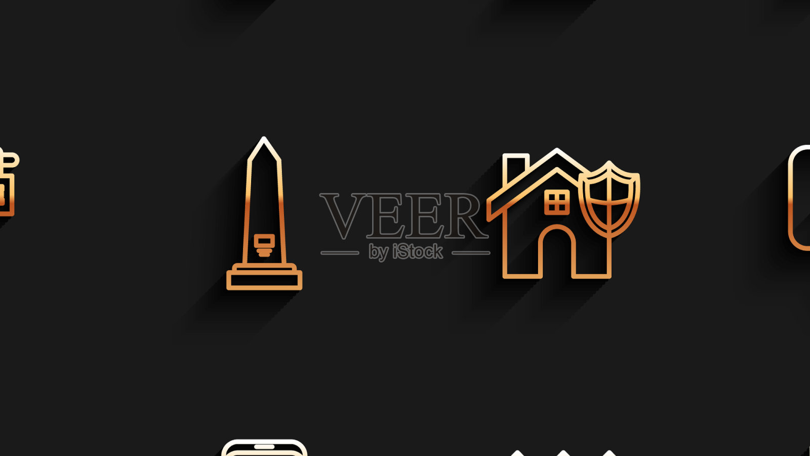 设置线挂标志与文字网上销售图标素材