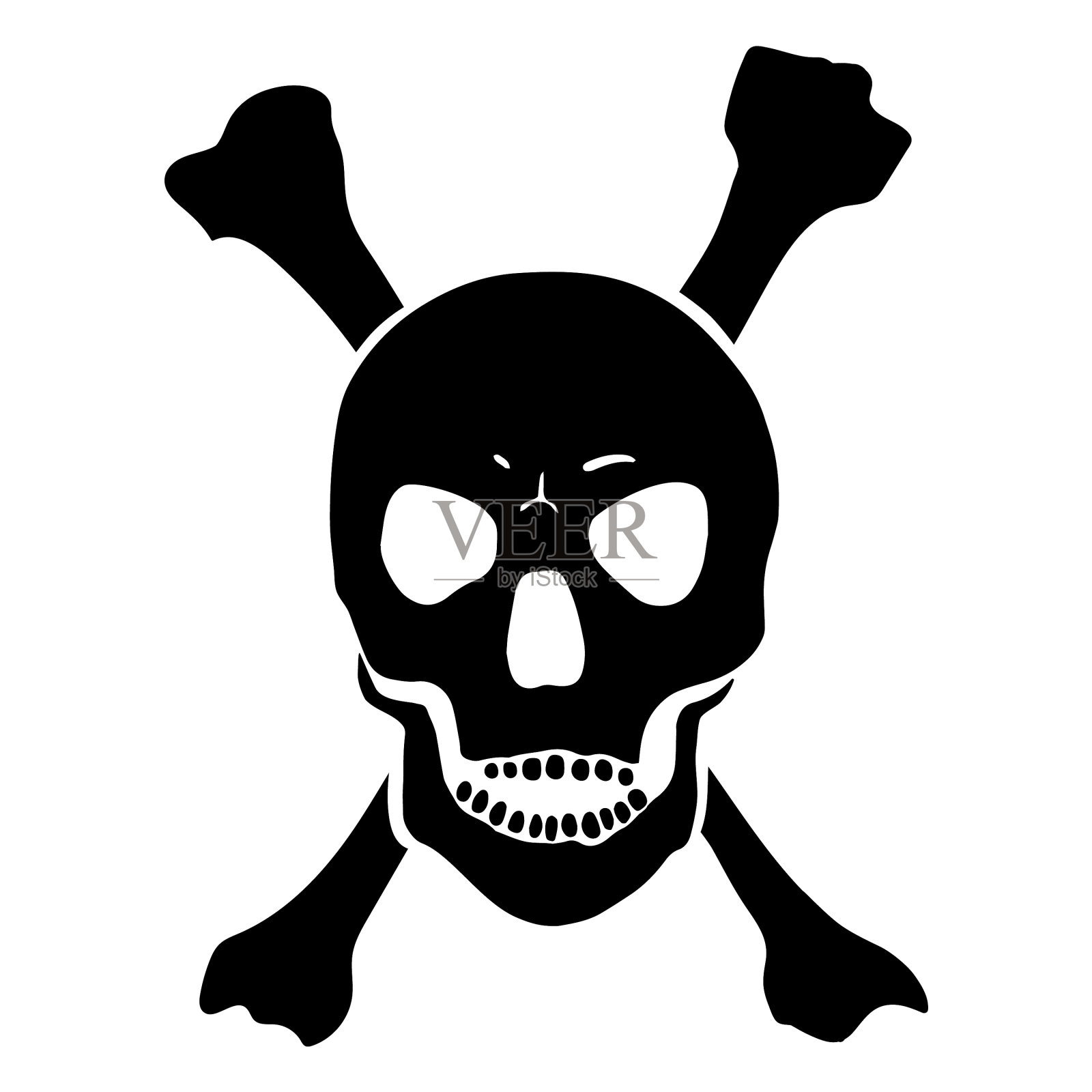 切下骨头的头骨设计元素图片