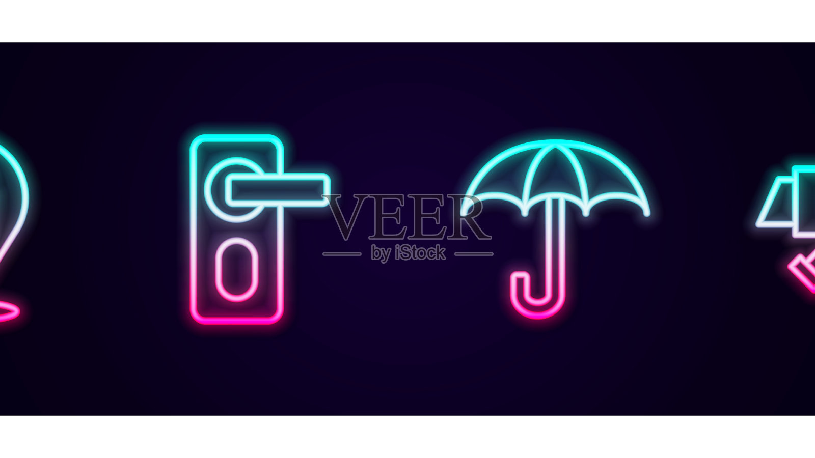 设置线锁指纹门锁和伞锁图标素材