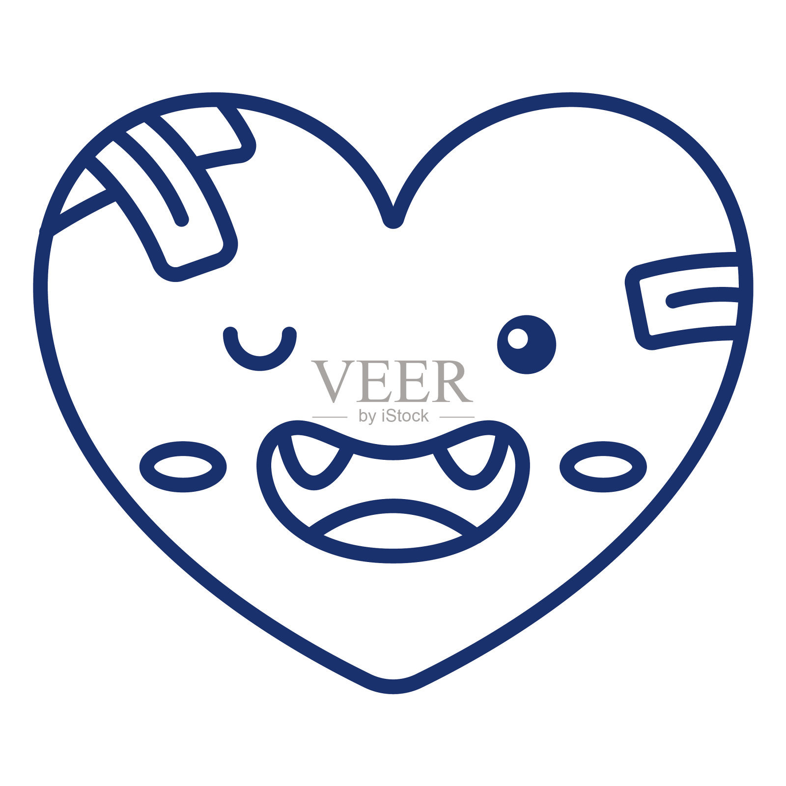 破碎的心眨眼设计元素图片