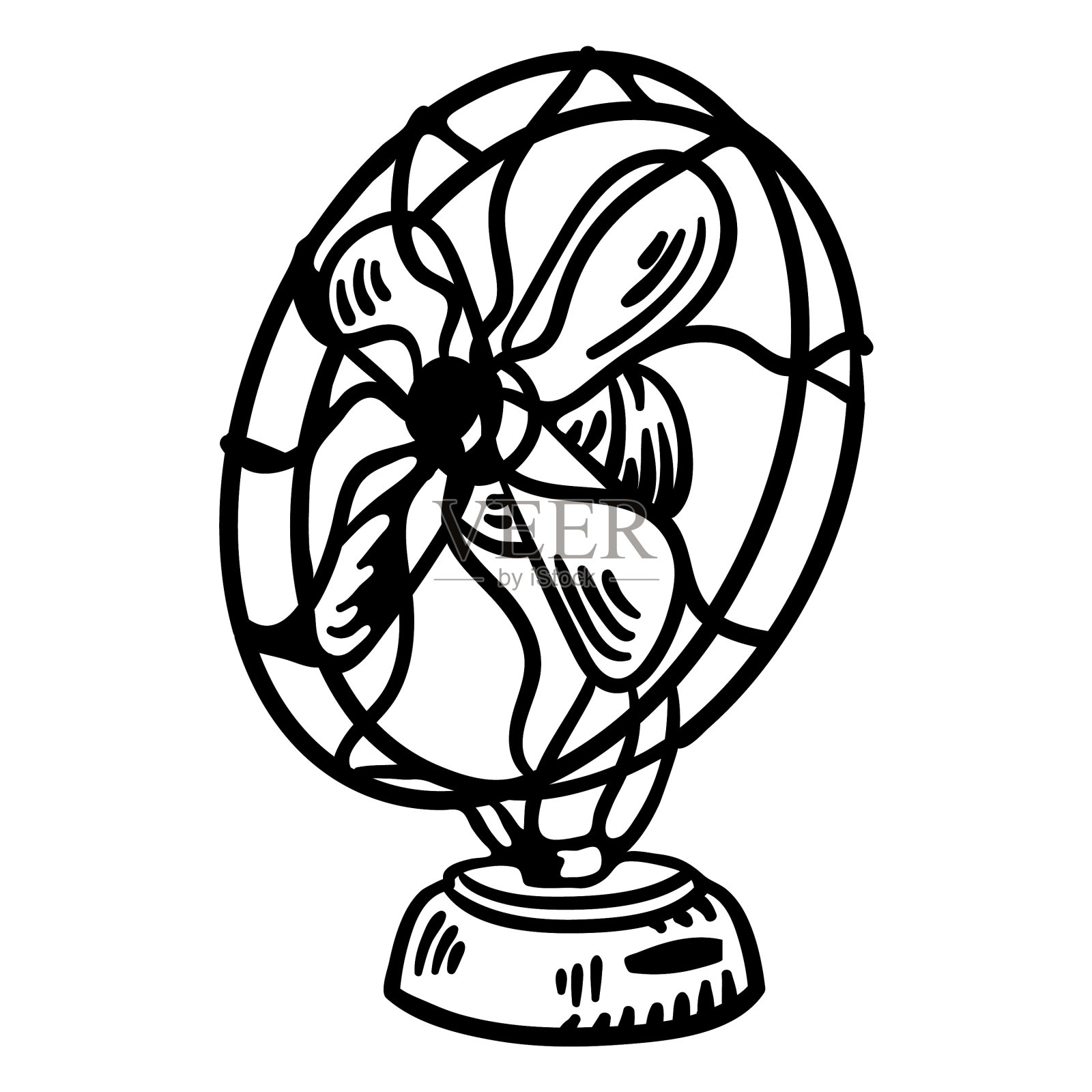 台式风扇填充行程设计元素图片