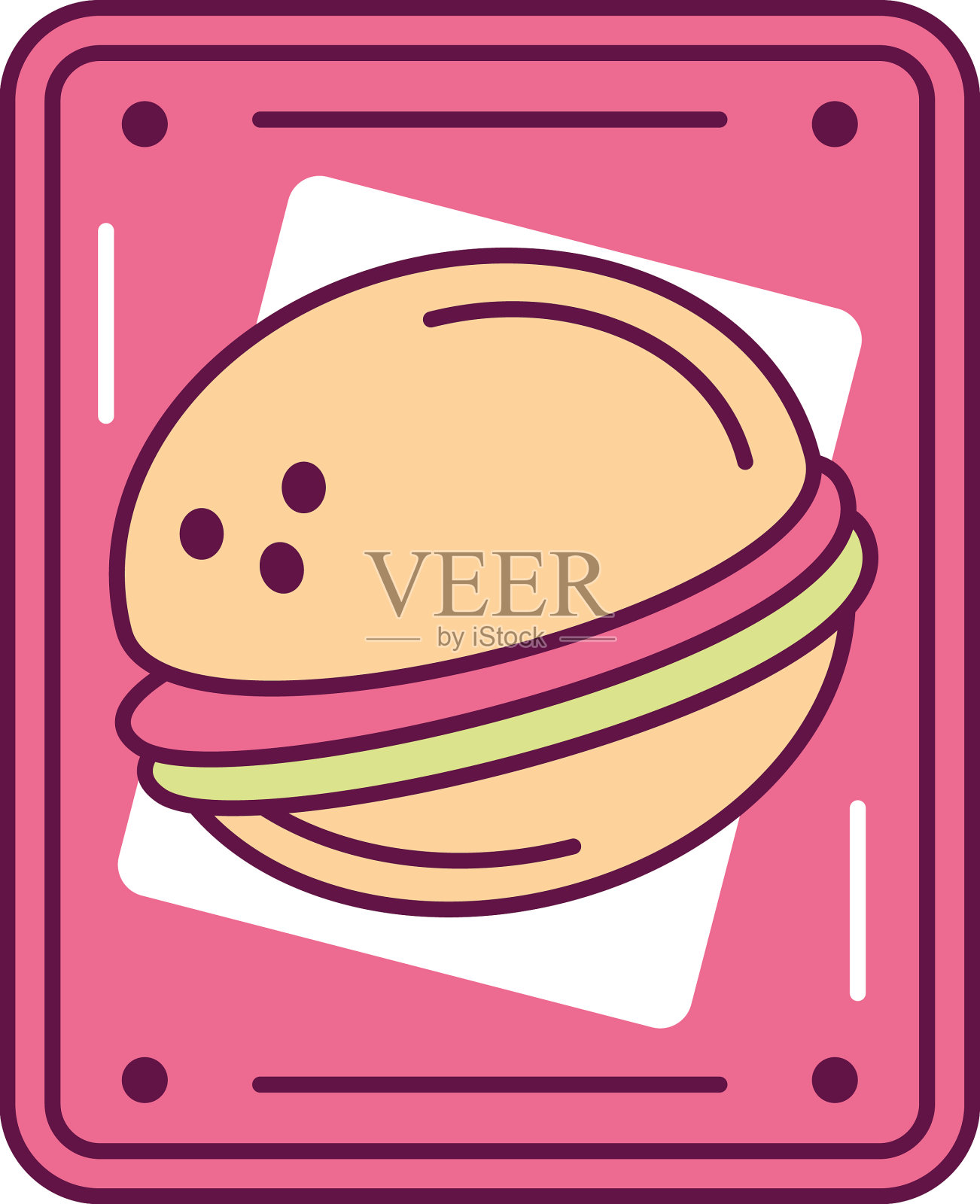 快餐食品标签设计元素图片