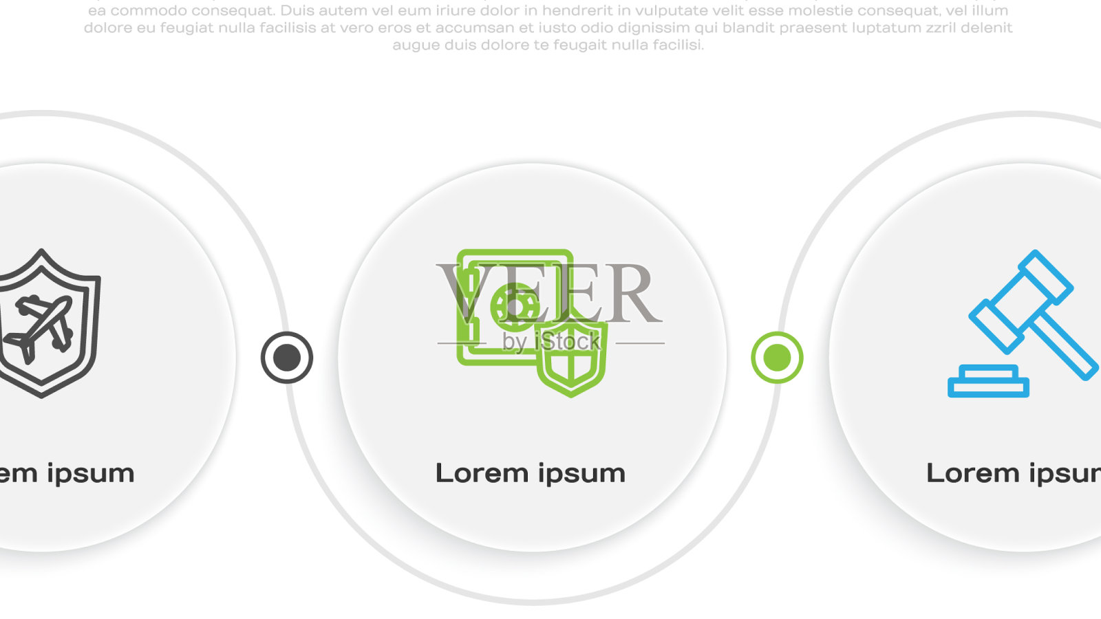 用护盾和裁判木槌设置线面插画图片素材