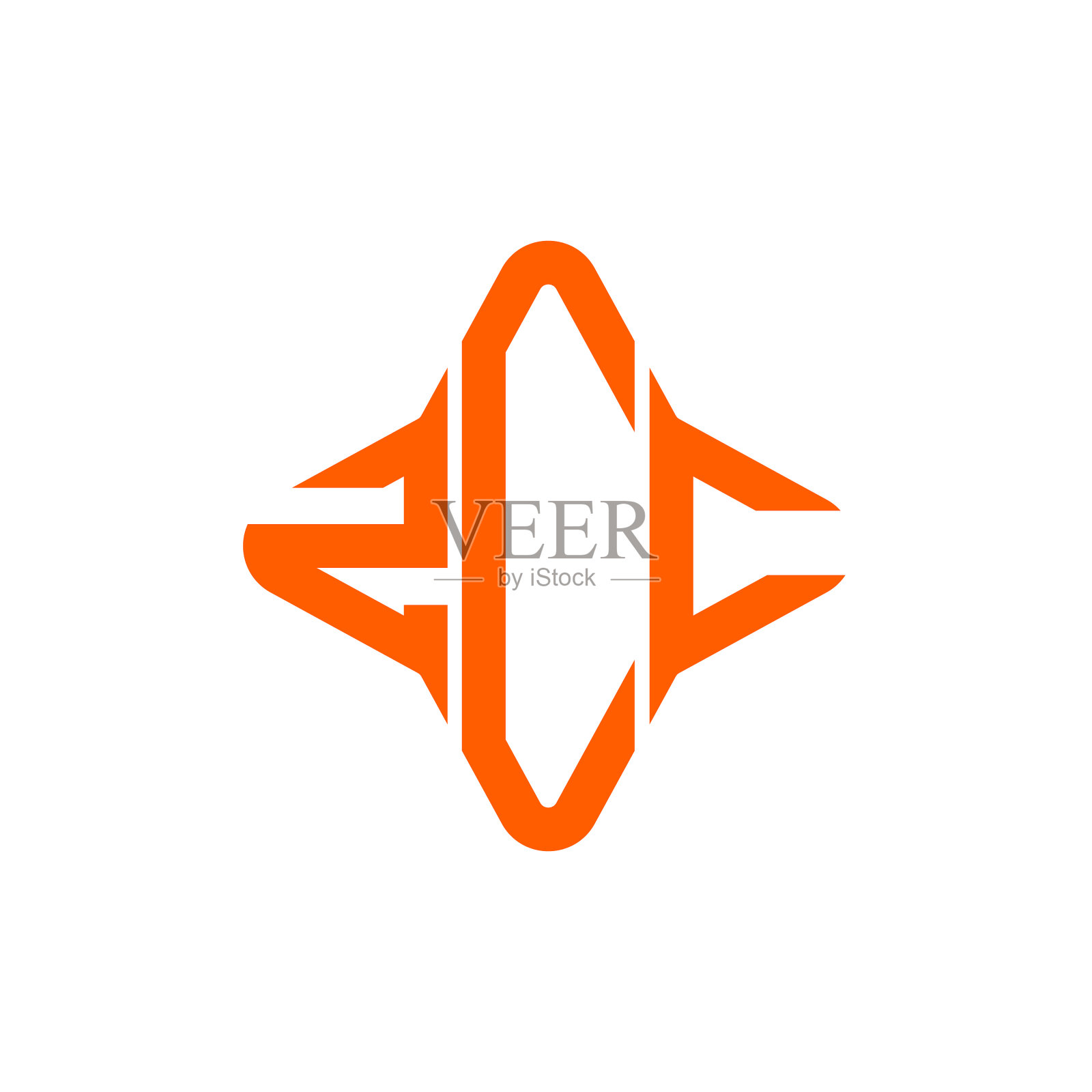 ZCC字母图形logo创意设计插画图片素材