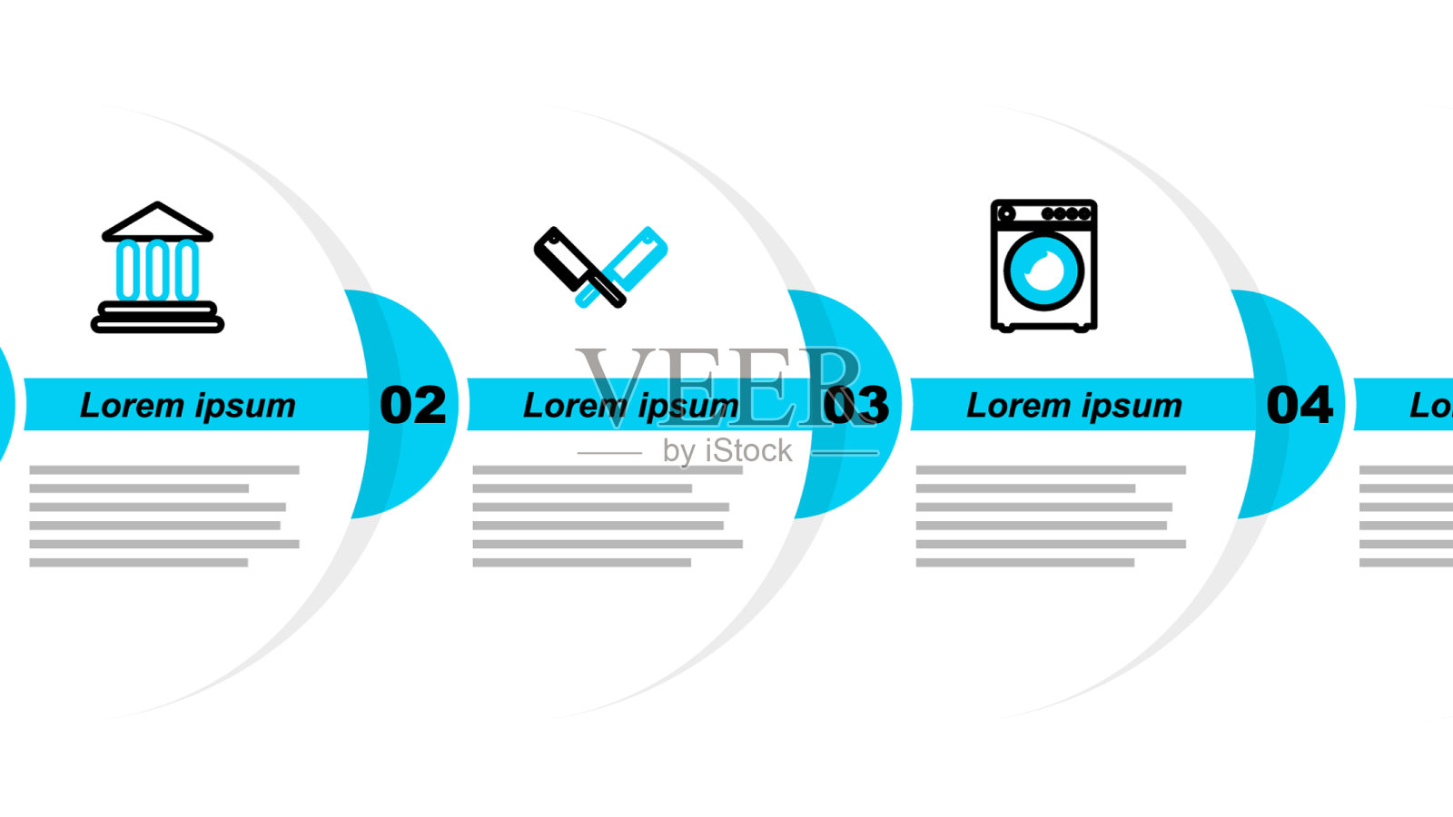 Set line婴儿洗瓶机横过菜刀图标素材