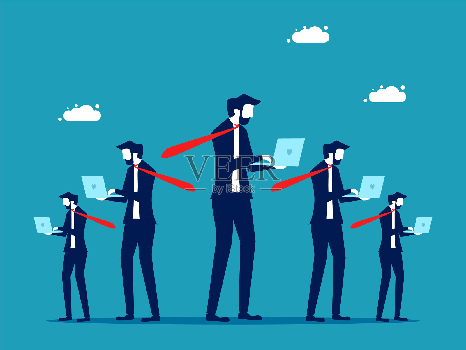 分稿做多任务集思广益插画图片素材