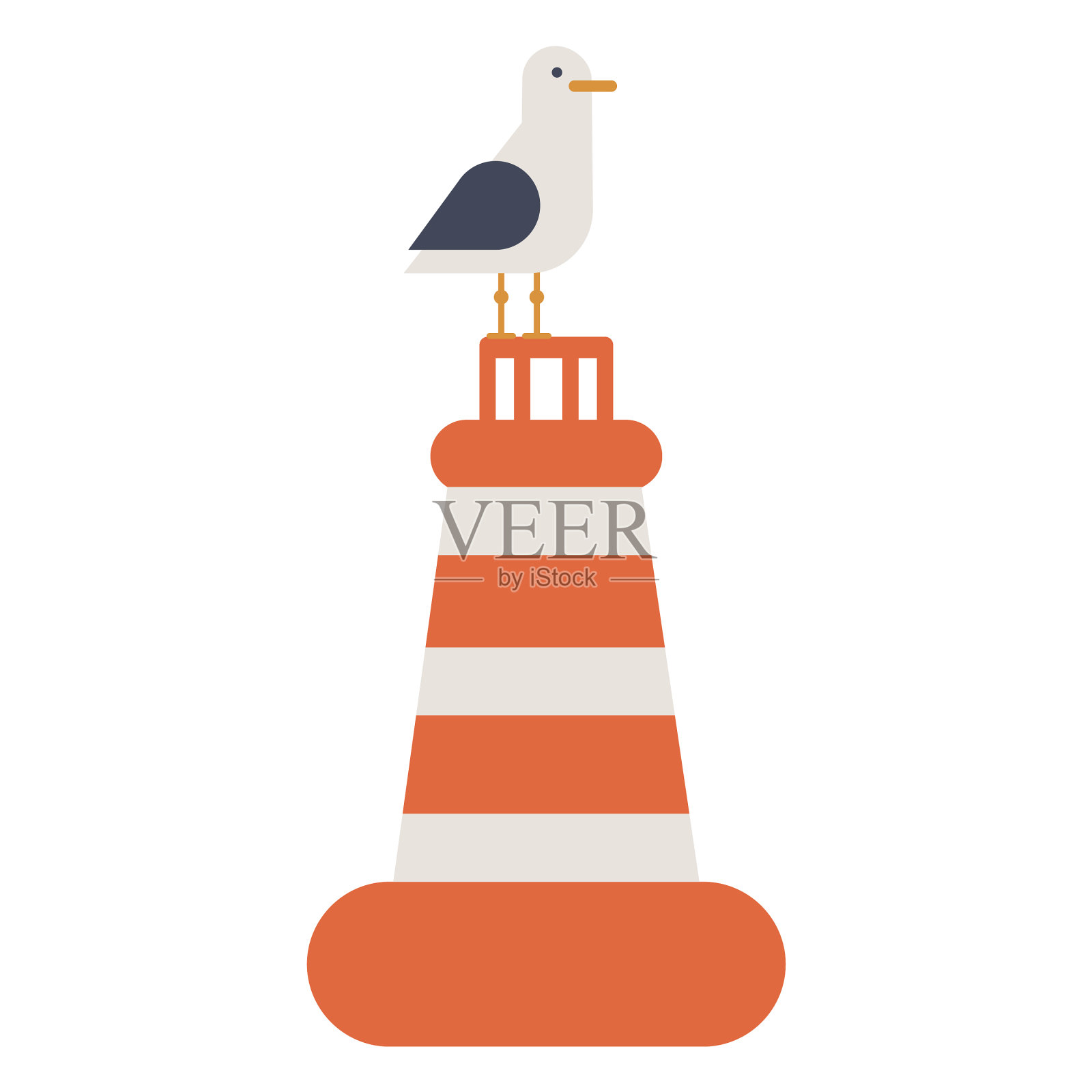 海鸥在浮标里设计元素图片