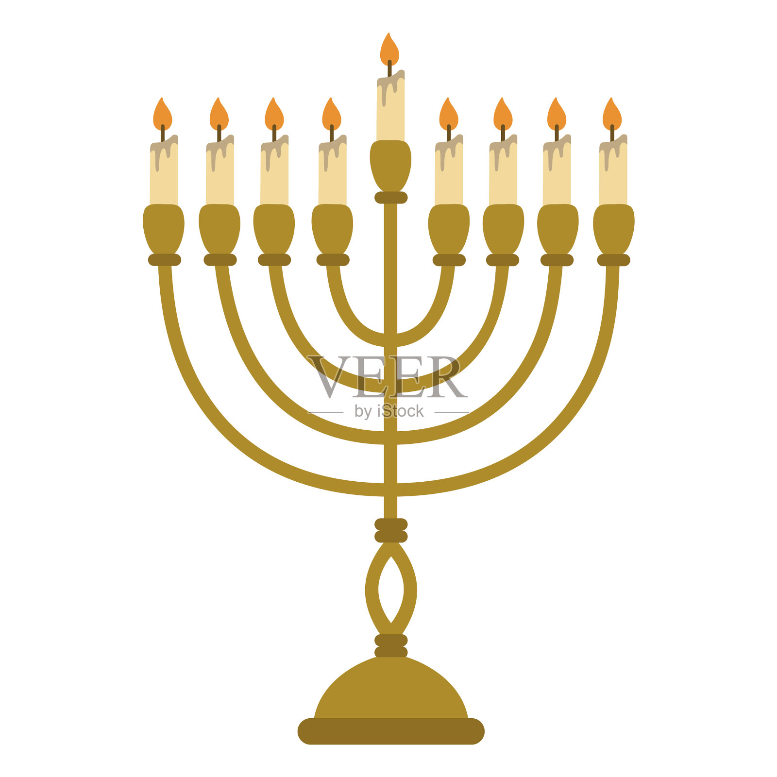光明节烛台犹太设计元素图片