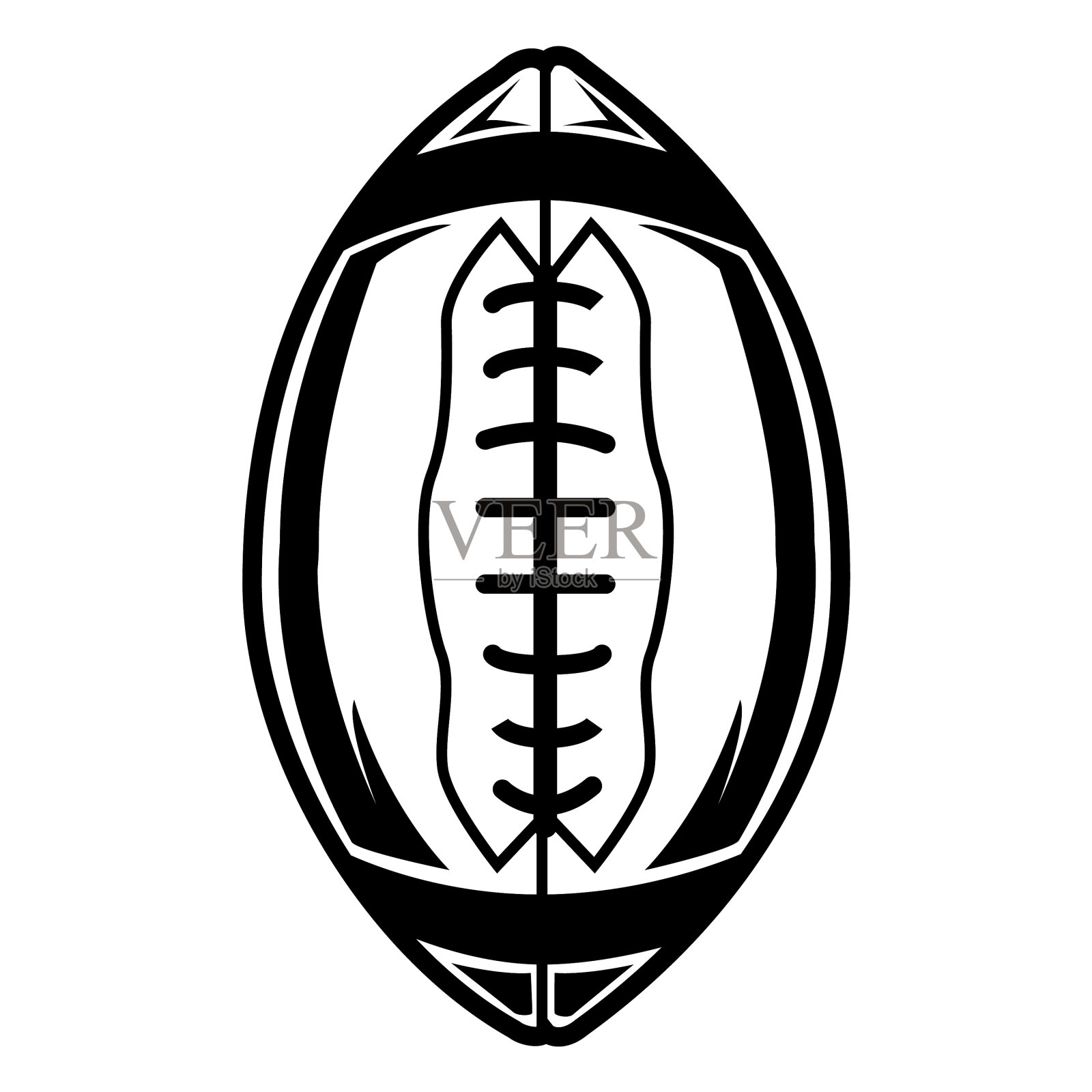 美国足球站在高对比度图标素材