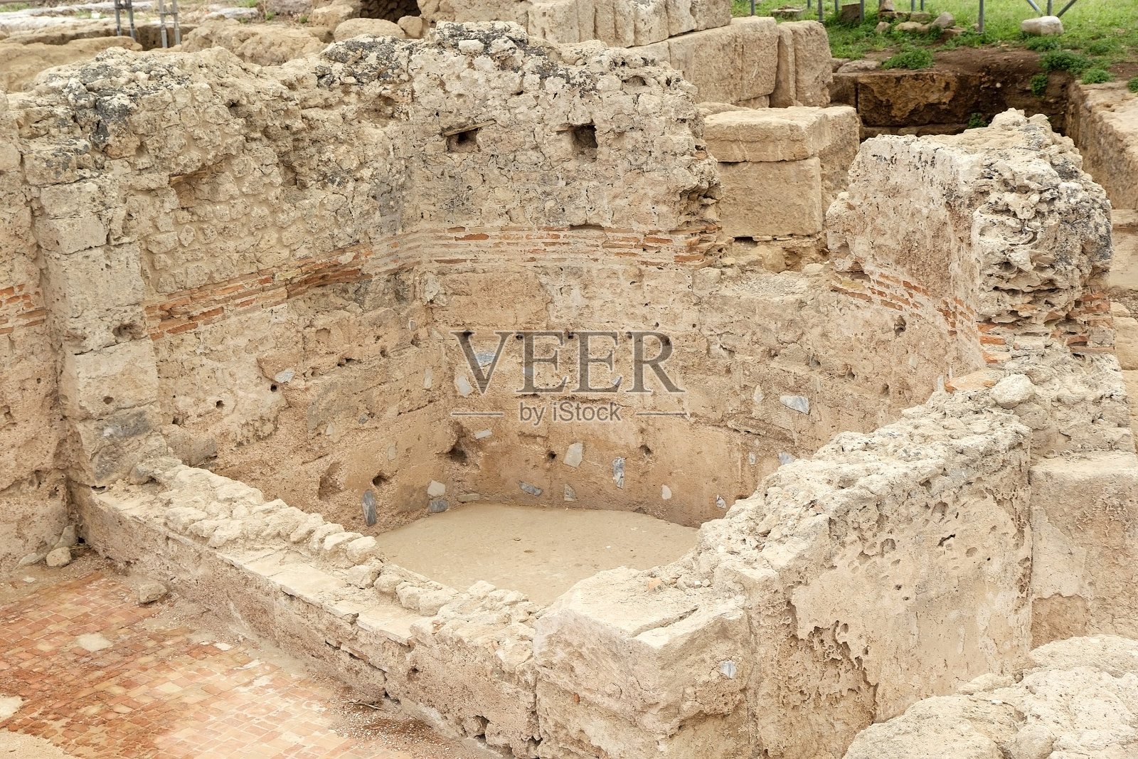 Egnazia，梅萨皮古城，位于现代法萨诺附近，在萨伦托，阿普利亚，意大利照片摄影图片