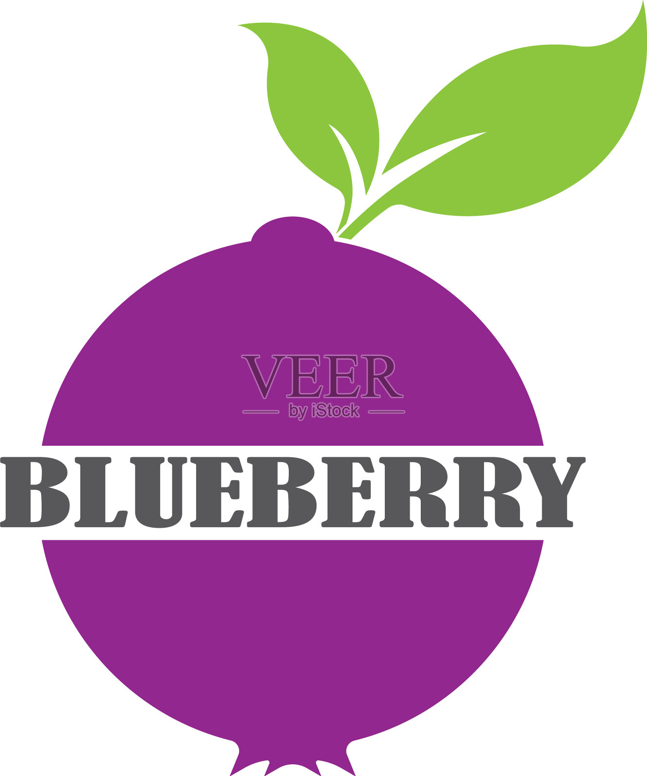 蓝莓标志设计元素图片