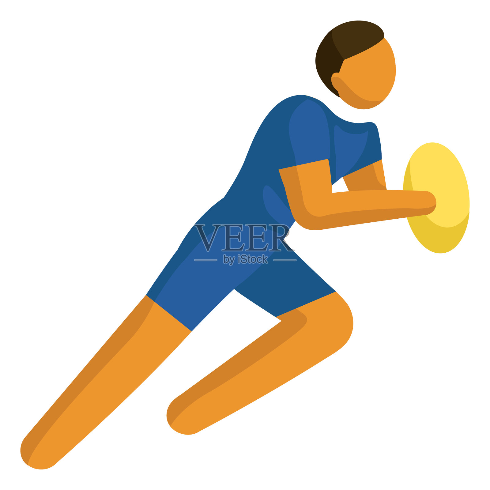 奥林匹克运动象形扁平橄榄球设计元素图片