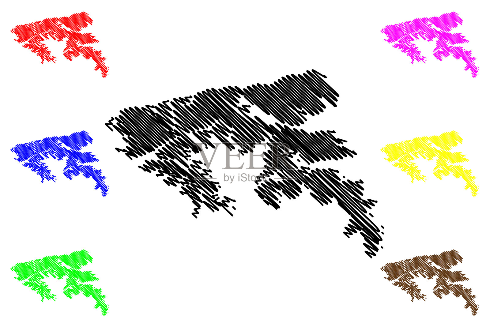 奥斯特岛南部和拉丁智利共和国设计元素图片