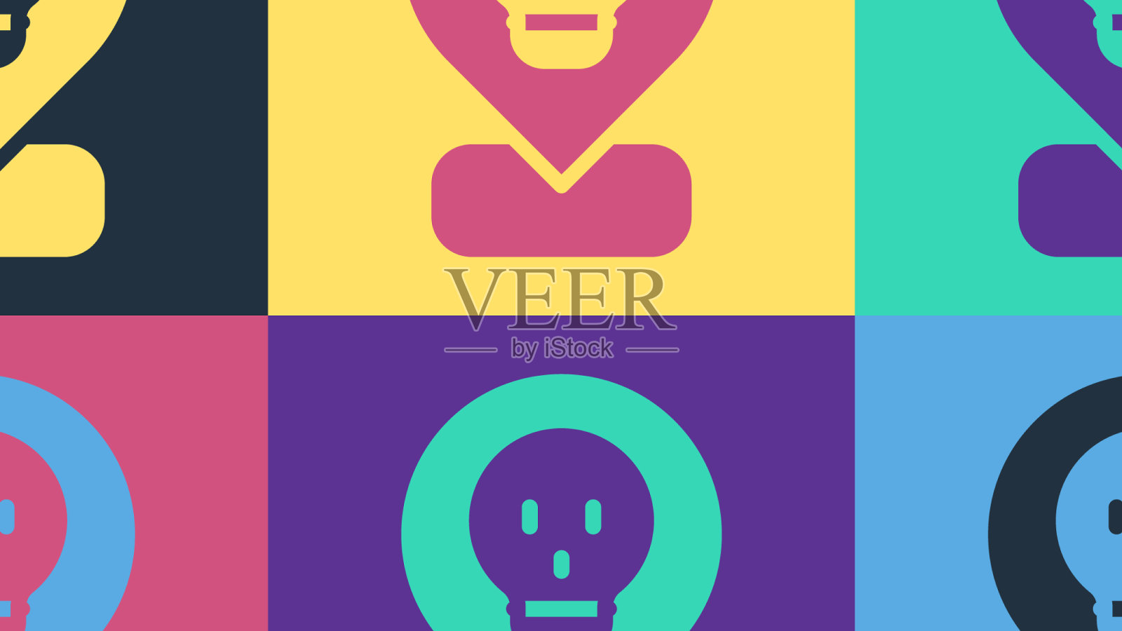 波普艺术放射性在位置图标孤立上图标素材