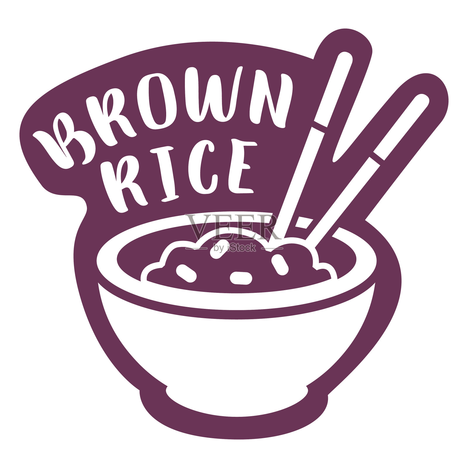 食品室糙米标签设计元素图片