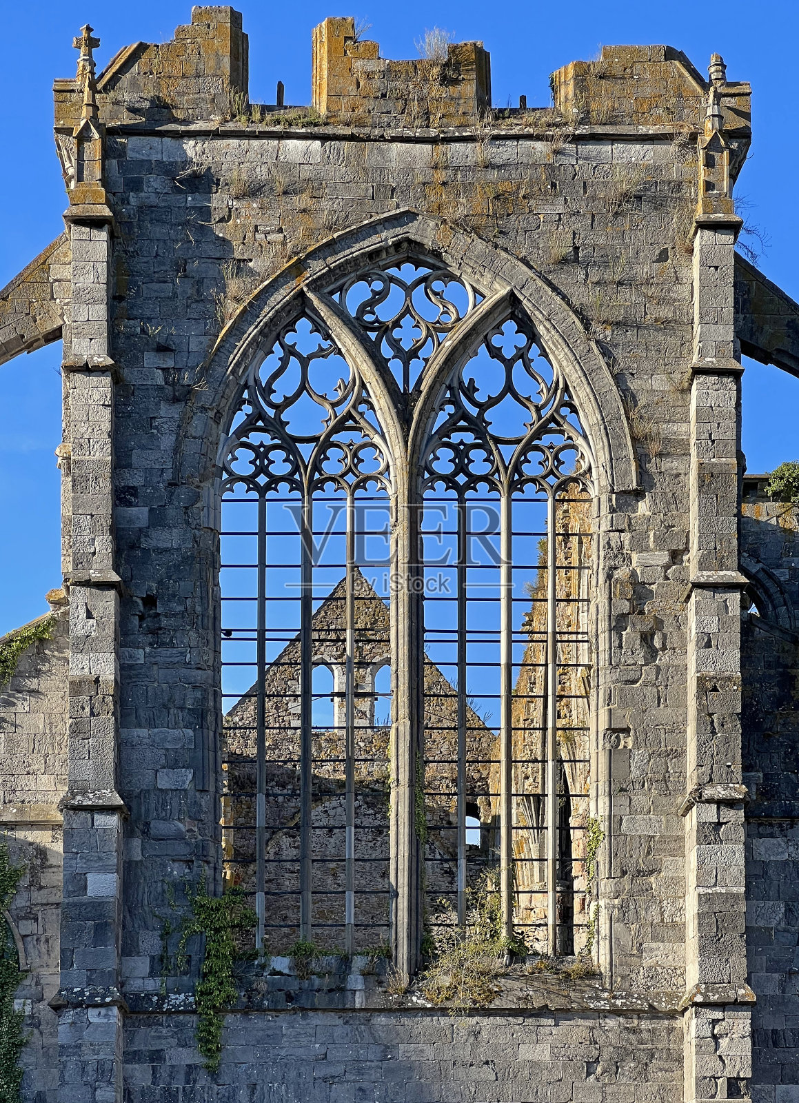 Aulne修道院Gozée，比利时，在埃诺省。照片摄影图片