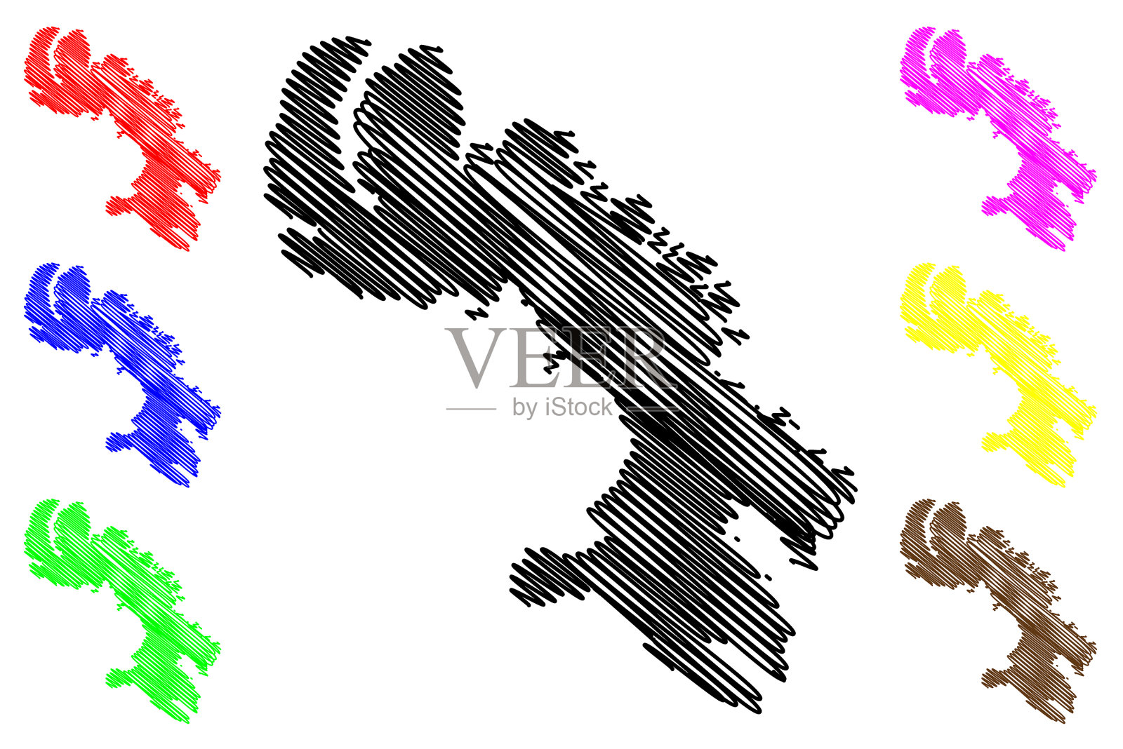 巴芬岛位于加拿大努纳武特省北部插画图片素材