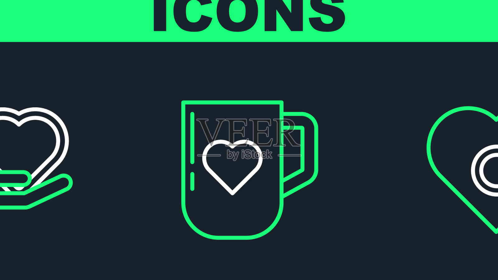 定线心与男性性别在手和图标素材