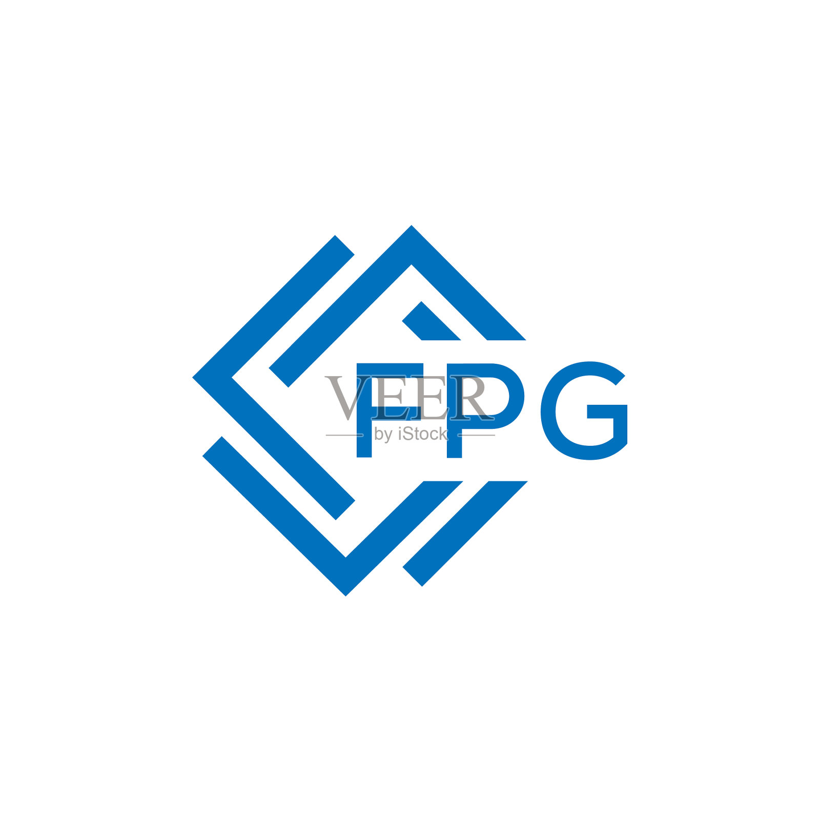 FPG字母logo设计，白底FPG插画图片素材