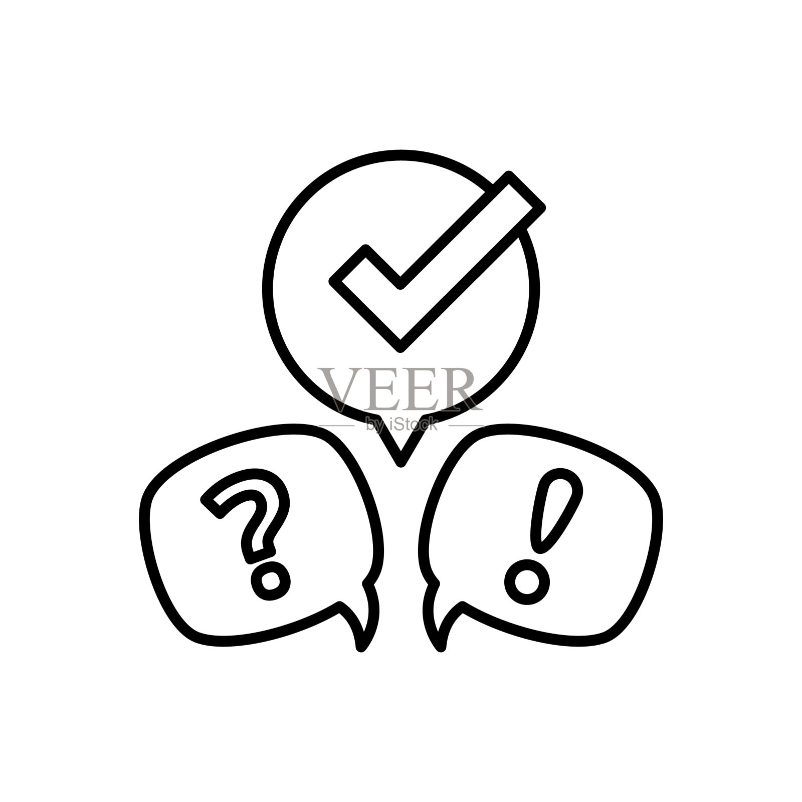 讨论图标在矢量。标识插画图片素材