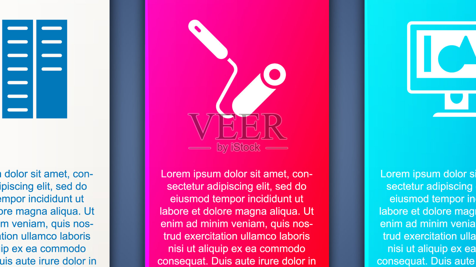 集画册、油漆辊、刷、电脑于一体设计模板素材