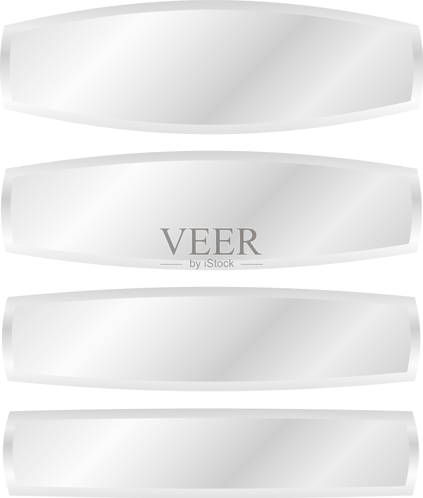 贵金属旗帜按钮栏和牌匾插画图片素材