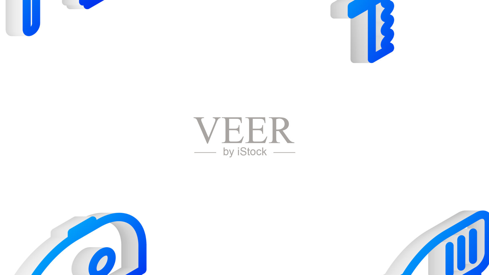 设置等距线电动拼图旋转锤图标素材