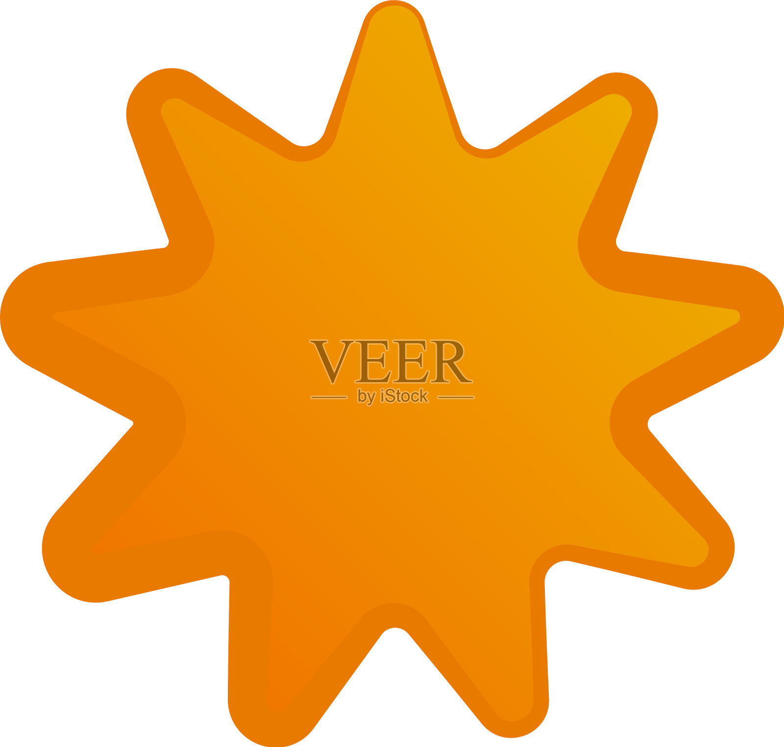 明星明星形状图标奖奖品概念插画图片素材