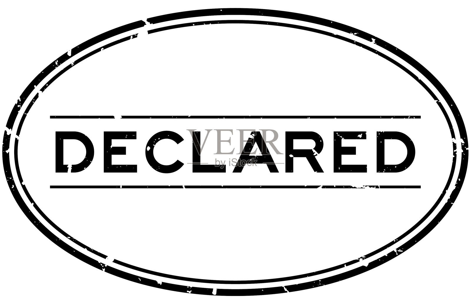 Grunge black宣布词椭圆形橡胶印章设计元素图片