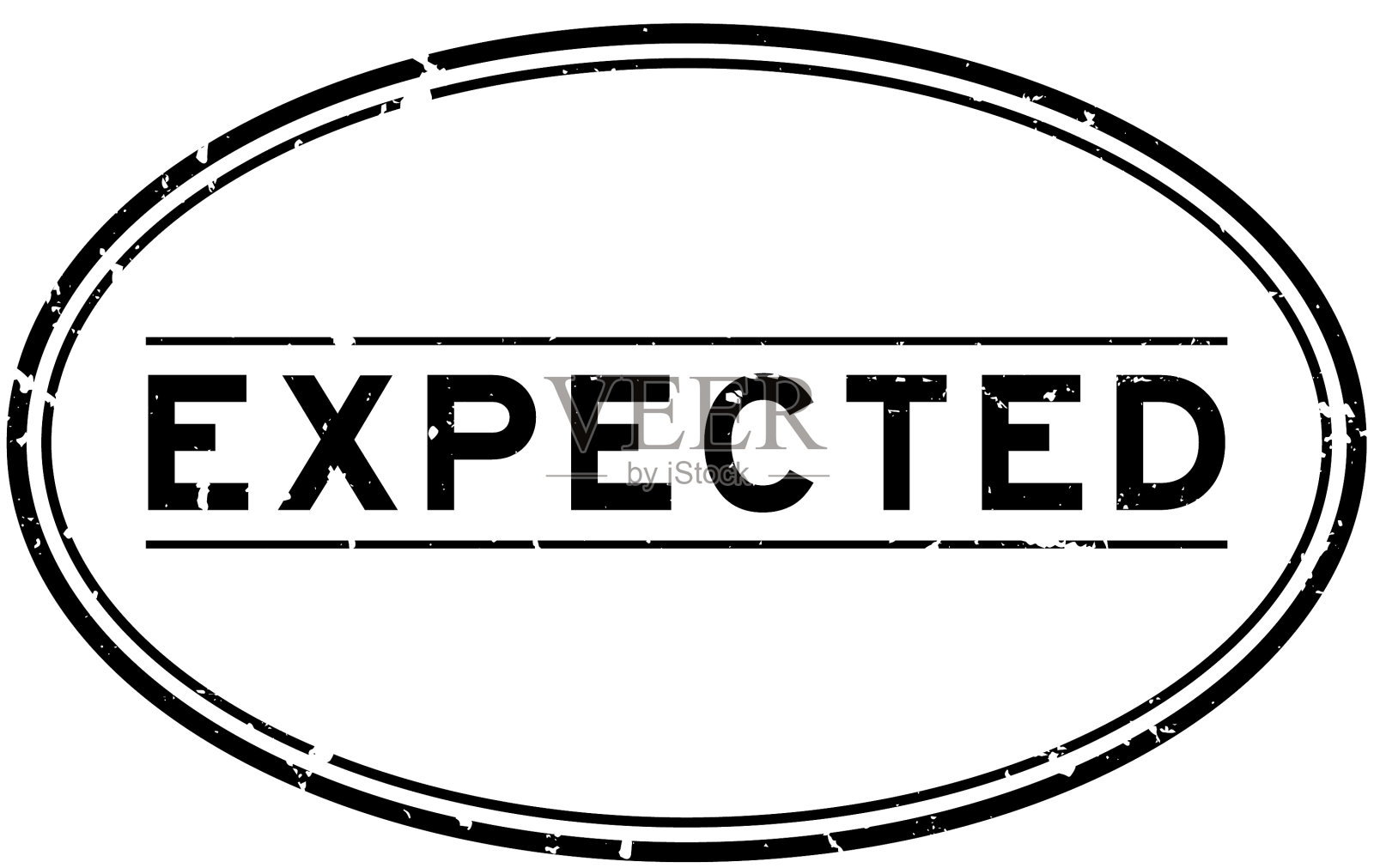 Grunge black期待词橡胶印章印章上设计元素图片