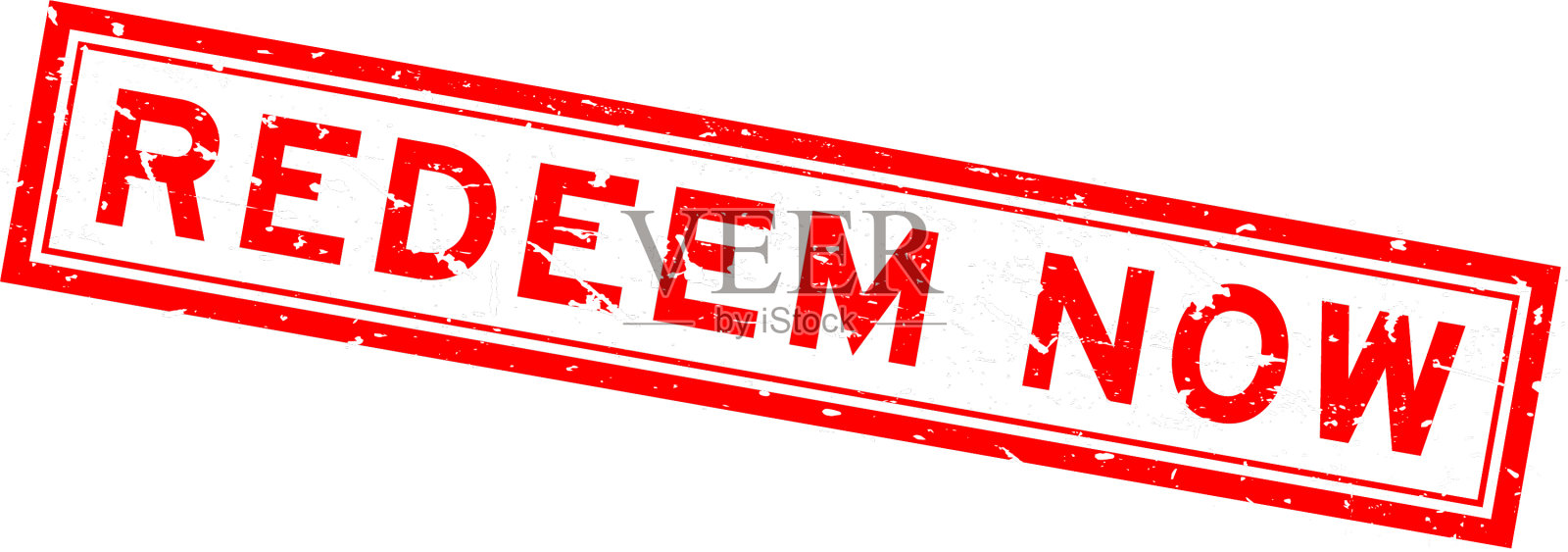 Grunge红赎现在字方橡胶密封设计元素图片