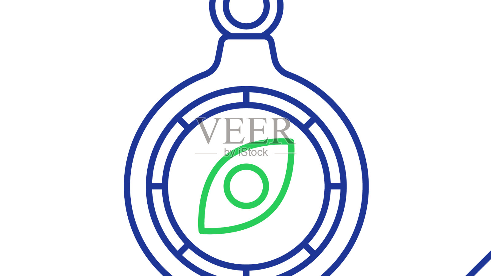 线罗盘图标孤立在白色背景插画图片素材