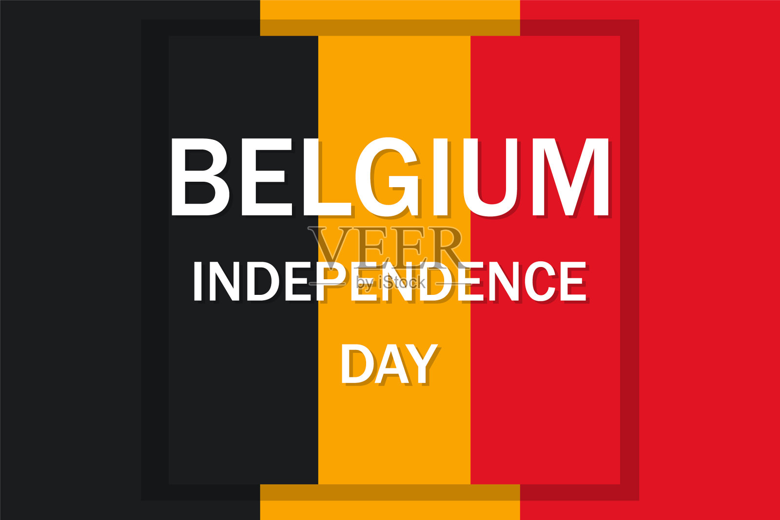 比利时国旗独立日概念插画图片素材