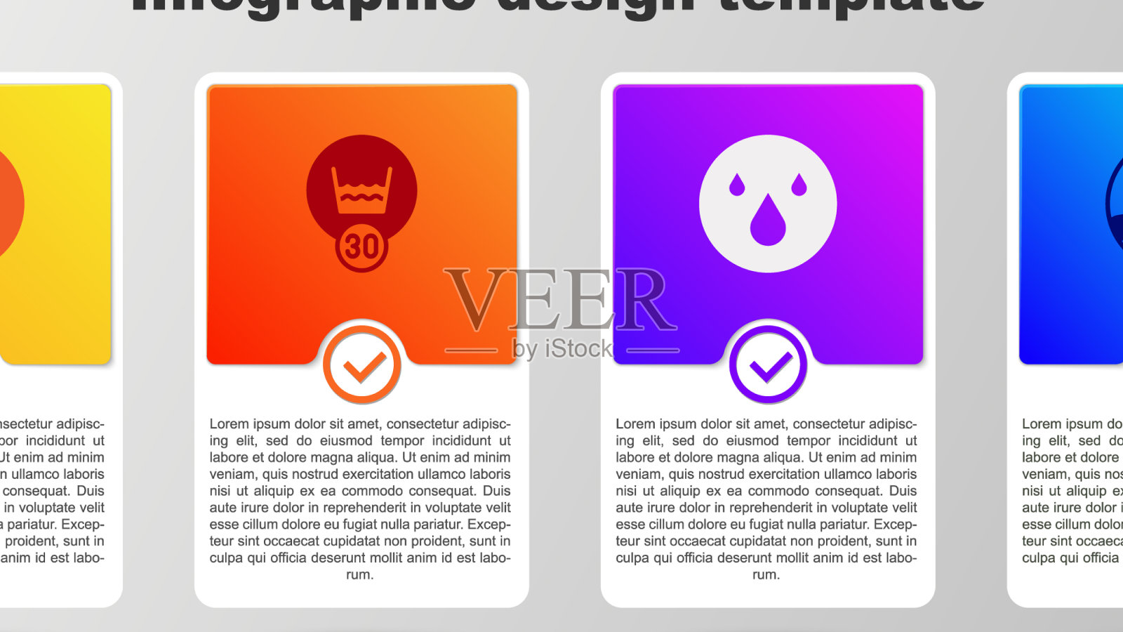 设定手洗衣物的温度和水滴插画图片素材