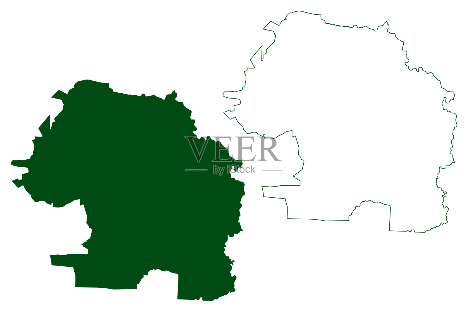 奎拉马洛市(瓜纳华托自由和主权州，墨西哥，美国墨西哥)地图矢量插图，涂鸦草图Cuerámaro地图插画图片素材