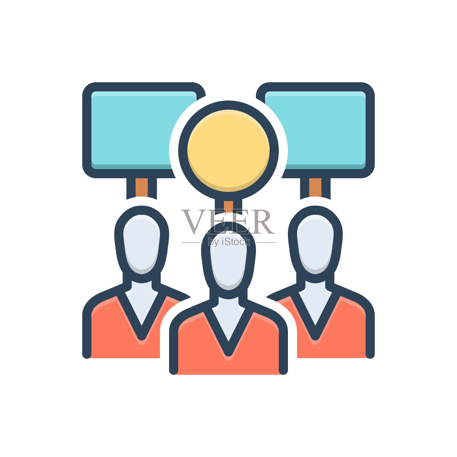 罢工抗议插画图片素材