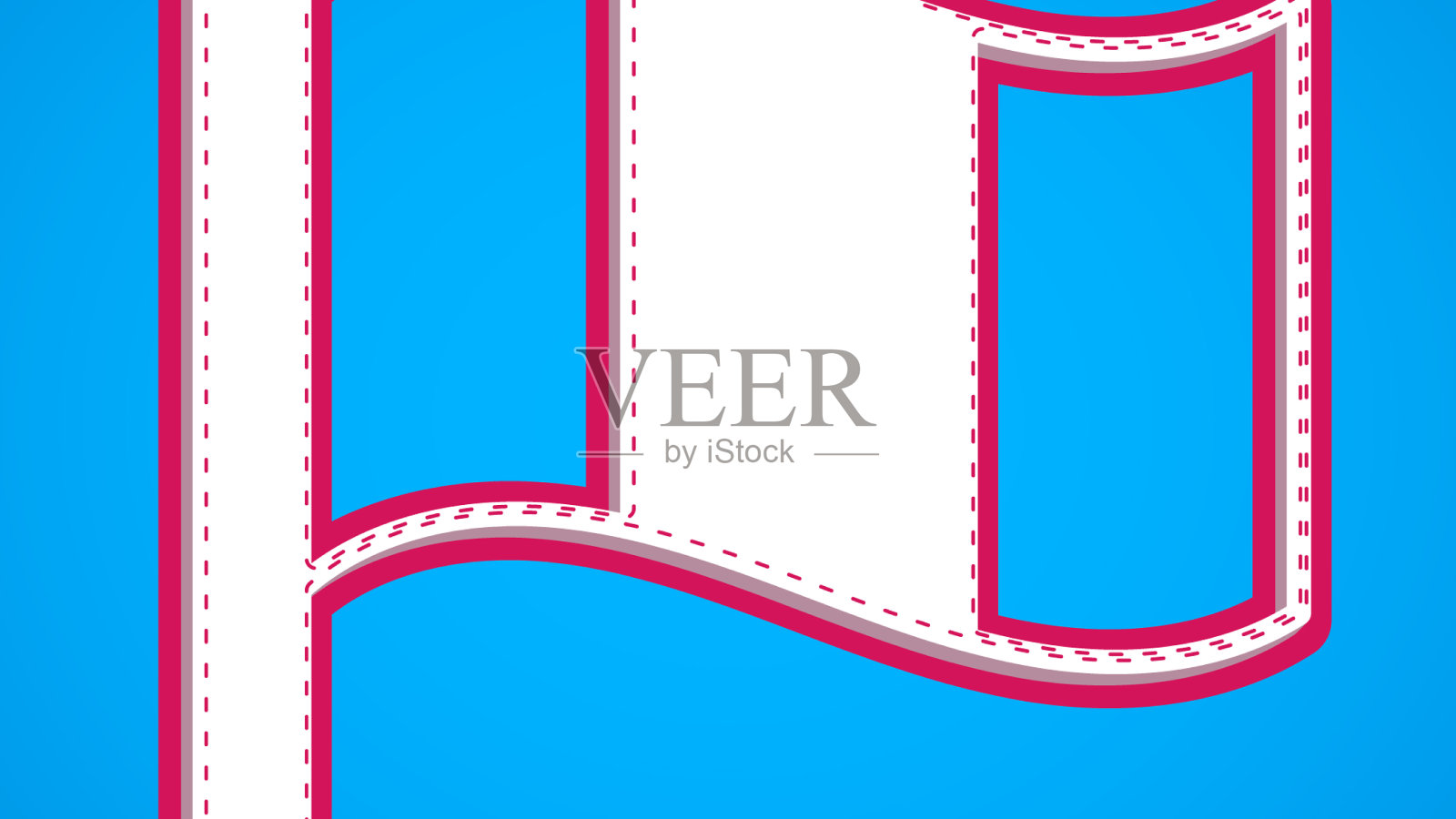 蓝色背景上孤立的意大利白旗图标插画图片素材