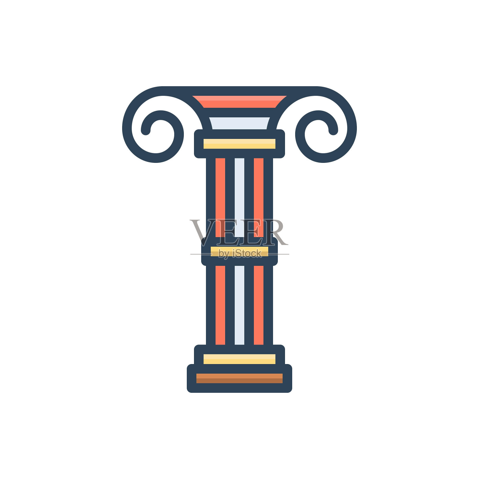 列的架构插画图片素材