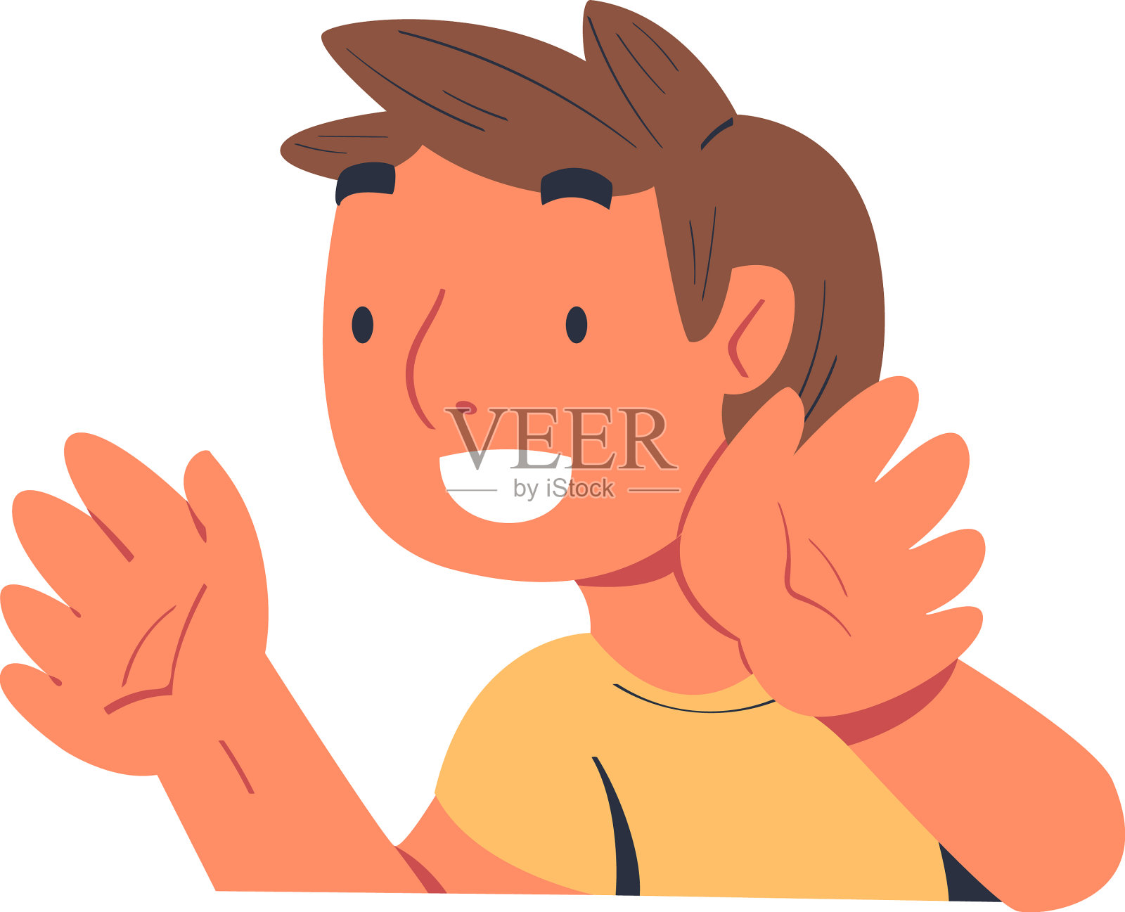 微笑的男孩坐在汽车后座旅行设计元素图片